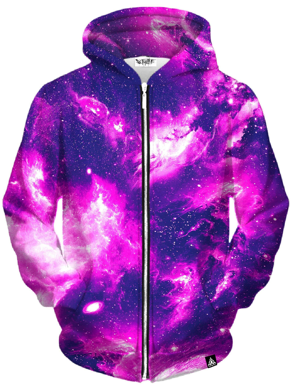 Lush Space Unisex Zip-Up Hoodie -Moonbestprint