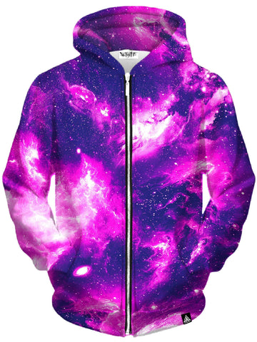 Lush Space Unisex Zip-Up Hoodie -Moonbestprint