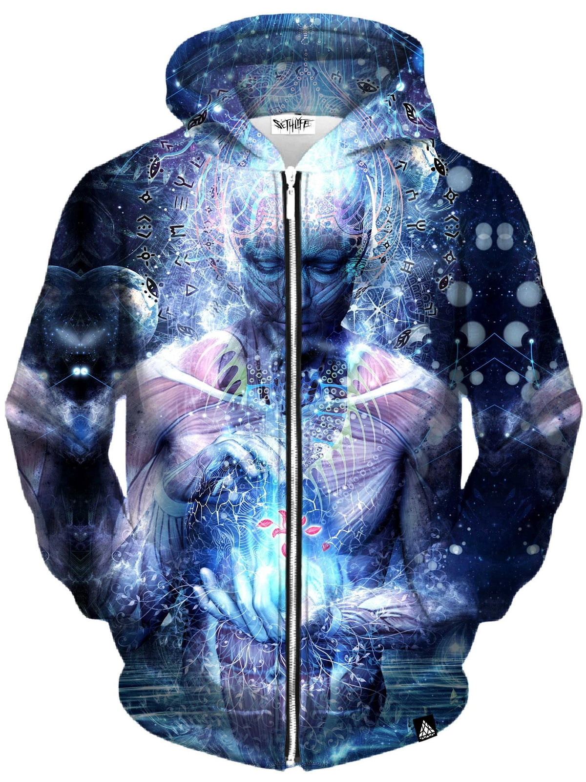 Silence Seekers Unisex Zip-Up Hoodie -Moonbestprint