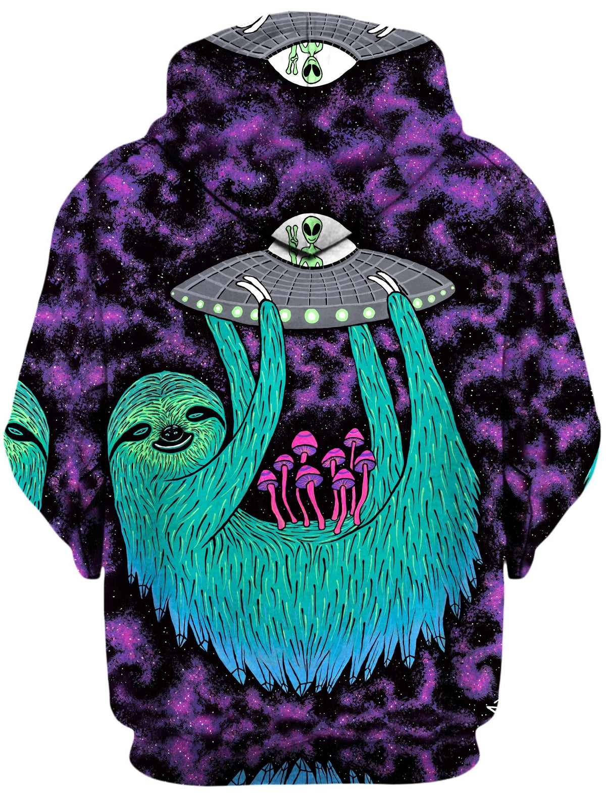 Sloth Abduction Unisex Zip-Up Hoodie -Moonbestprint