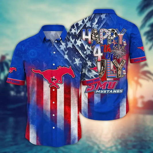 SMU Mustangs NCAA Aloha Hawaiian Shirt 2, NCAA Hawaiian Shirt Moonbestprint