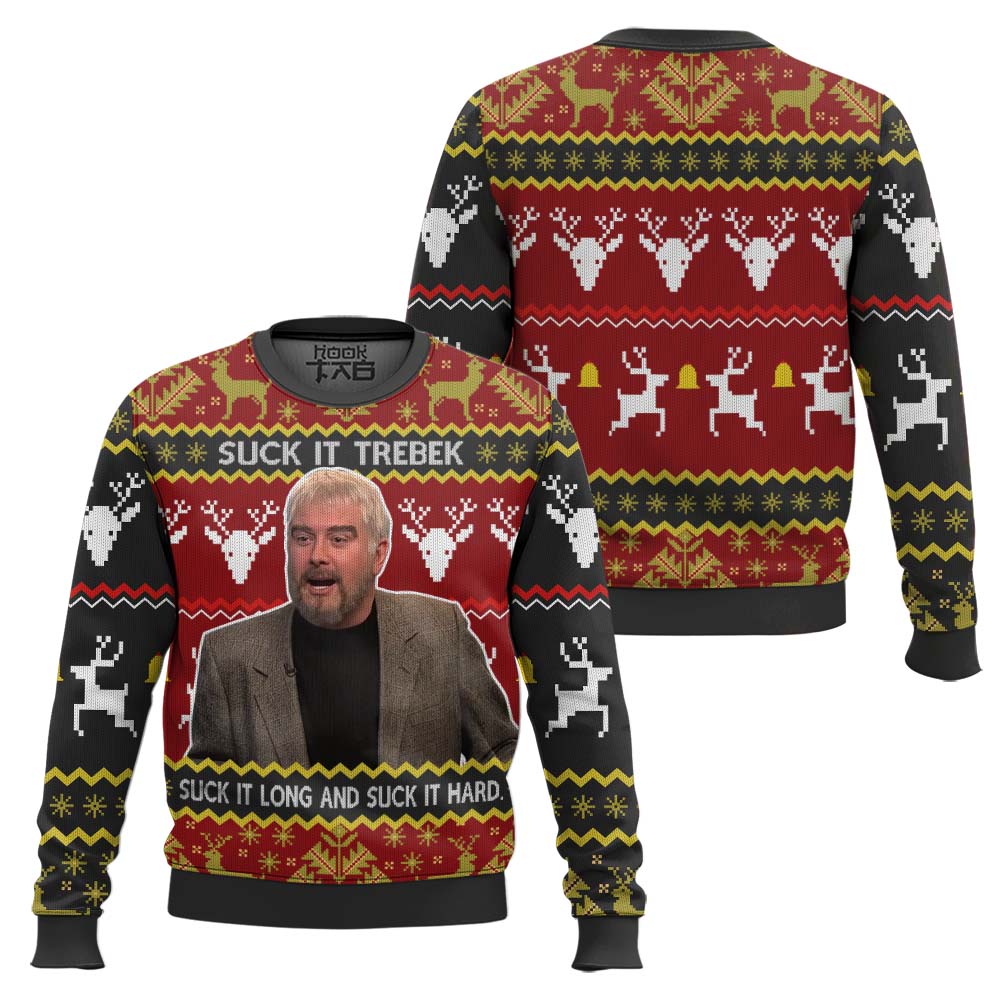 Saturday Night Live Sean Connery Suck It Trebek Ugly Christmas Sweater – Moonbestprint