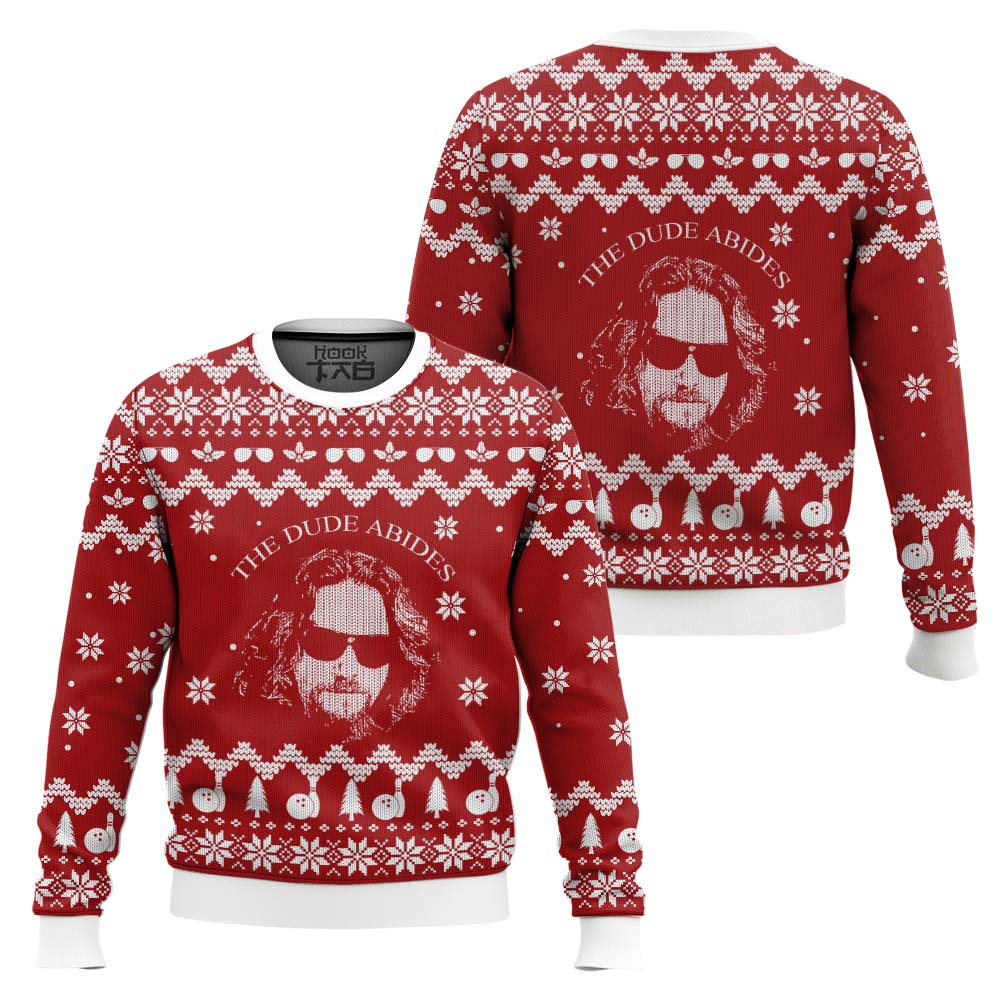 The Big Lebowski The Dude Abides Ugly Christmas Sweater – Moonbestprint