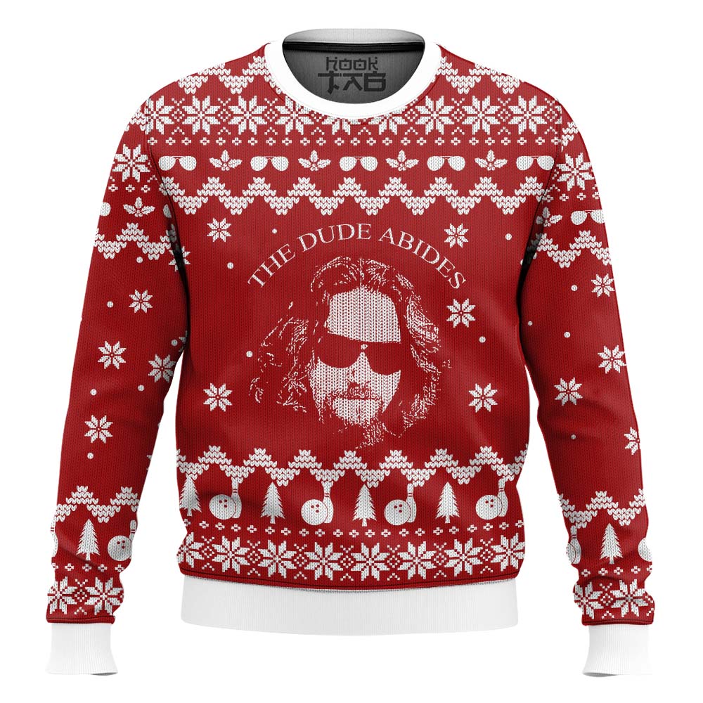 The Big Lebowski The Dude Abides Ugly Christmas Sweater – Moonbestprint