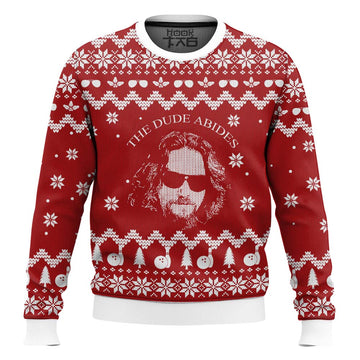 The Big Lebowski The Dude Abides Ugly Christmas Sweater – Moonbestprint
