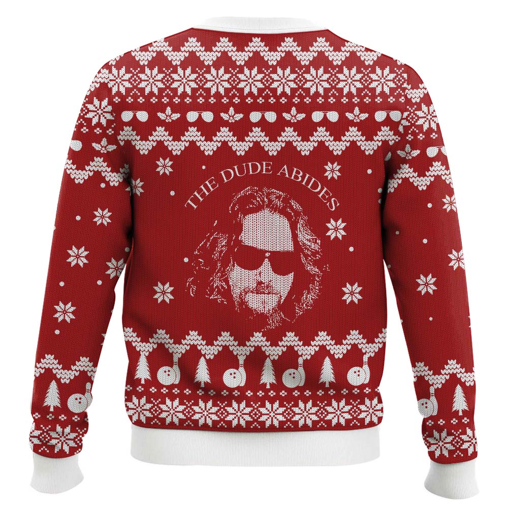 The Big Lebowski The Dude Abides Ugly Christmas Sweater – Moonbestprint