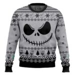 Jack Skellington Face Love White Hoodie Christmas Sweater – Moonbestprint