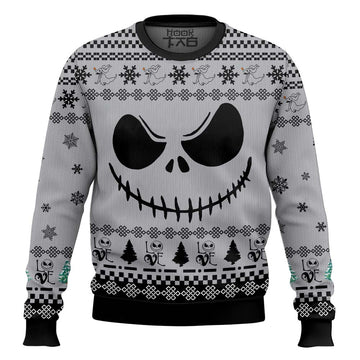 Jack Skellington Face Love White Hoodie Christmas Sweater – Moonbestprint