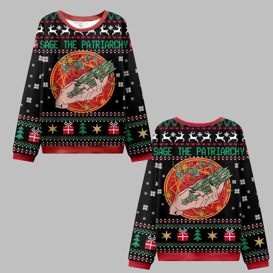 Sage The Patriarchy Ugly Christmas Sweater - Moonbestprint