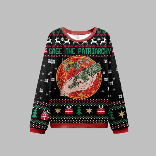 Sage The Patriarchy Ugly Christmas Sweater - Moonbestprint