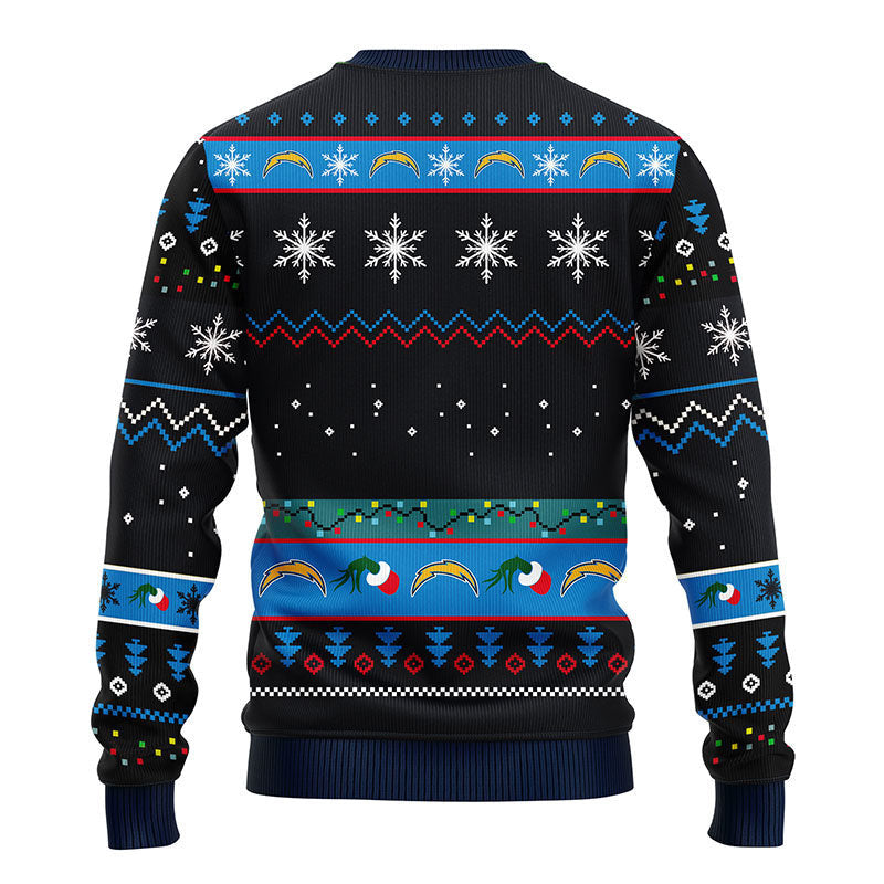 San Diego Chargers 12 Grinch Xmas Day Ugly Christmas Sweater Moonbestprint