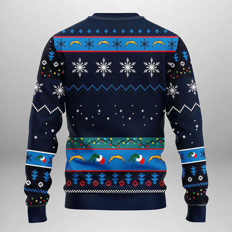 San Diego Chargers Grinch Ugly Christmas Sweater Moonbestprint