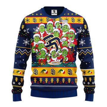 San Diego Padres 12 Grinch Xmas Day Ugly Christmas Sweater Moonbestprint