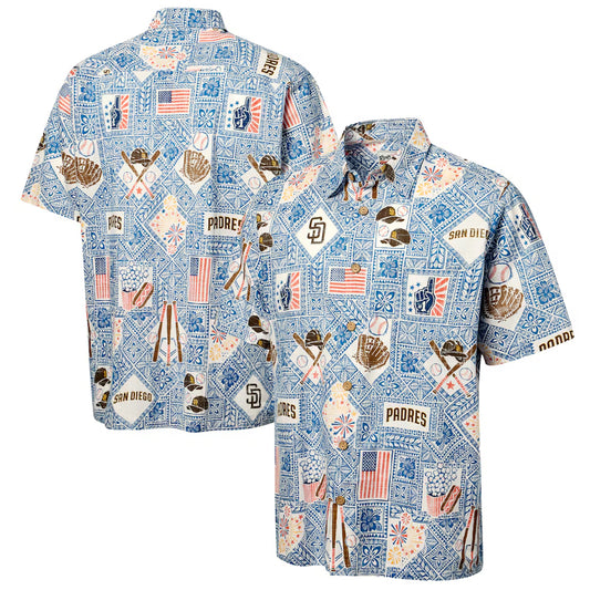 San Diego Padres Blue Americana 2026 Hawaiian Shirt – Moonbestprint