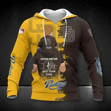 San Diego Padres Dad And Son All Over Print Hoodie 1, MLB Hoodie Moonbestprint