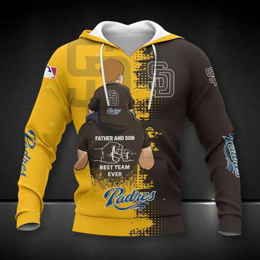 San Diego Padres Dad And Son All Over Print Hoodie 1, MLB Hoodie Moonbestprint