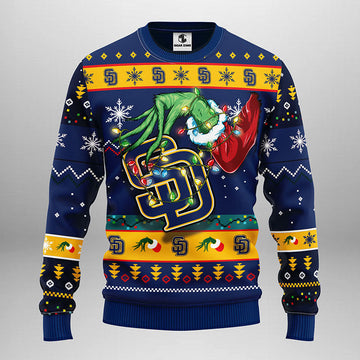 San Diego Padres Grinch Ugly Christmas Sweater Moonbestprint