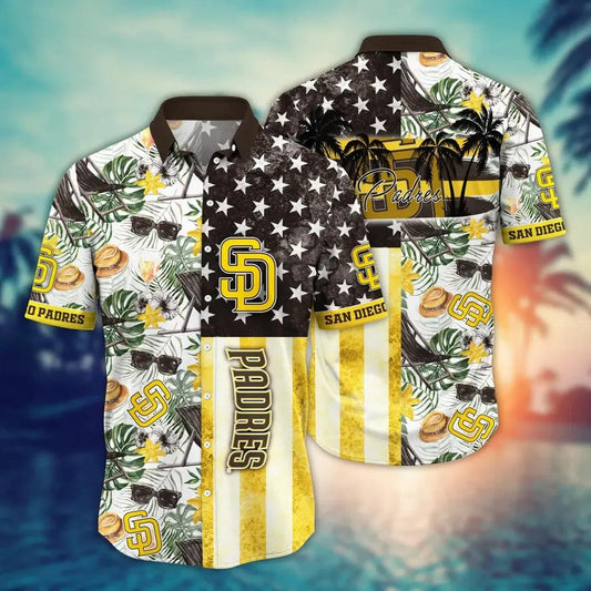 San Diego Padres MLB Flower Aloha Hawaiian Shirt 10, MLB Hawaiian Shirt Moonbestprint