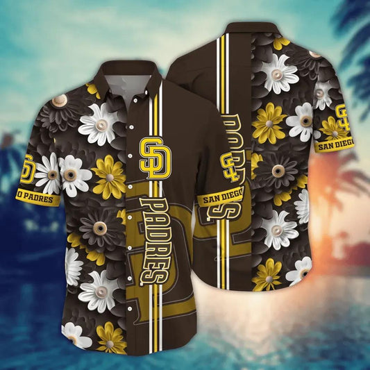 San Diego Padres MLB Flower Aloha Hawaiian Shirt 13, MLB Hawaiian Shirt Moonbestprint