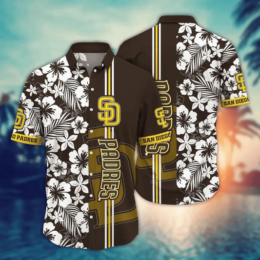 San Diego Padres MLB Flower Aloha Hawaiian Shirt 14, MLB Hawaiian Shirt Moonbestprint
