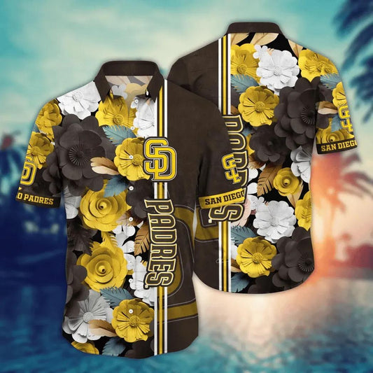 San Diego Padres MLB Flower Aloha Hawaiian Shirt 15, MLB Hawaiian Shirt Moonbestprint
