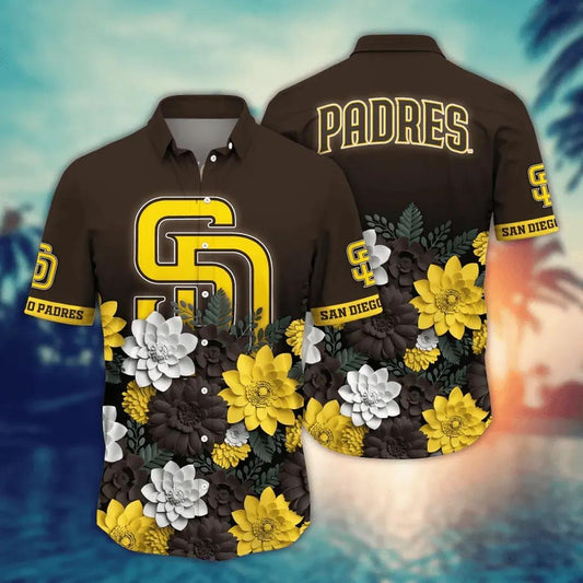 San Diego Padres MLB Flower Aloha Hawaiian Shirt 16, MLB Hawaiian Shirt Moonbestprint