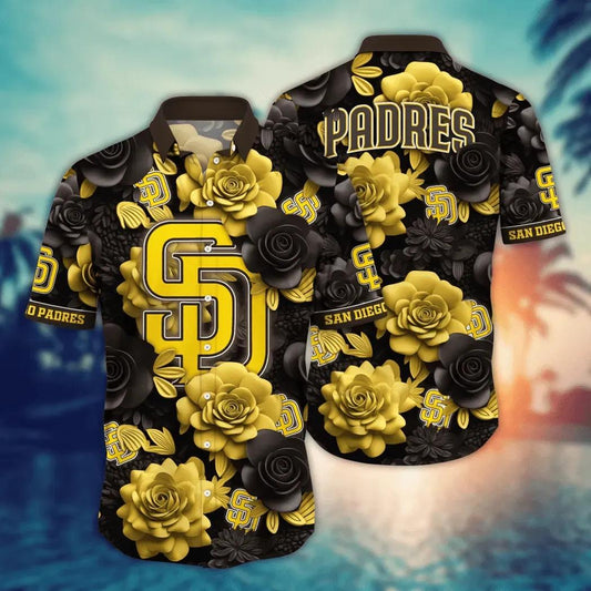 San Diego Padres MLB Flower Aloha Hawaiian Shirt 18, MLB Hawaiian Shirt Moonbestprint