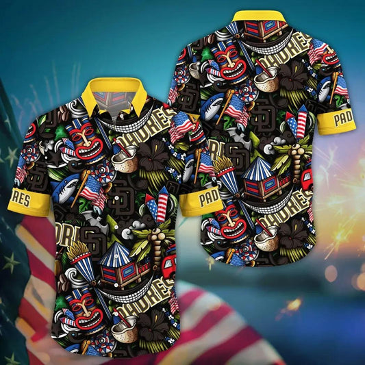 San Diego Padres MLB Flower Aloha Hawaiian Shirt 20, MLB Hawaiian Shirt Moonbestprint