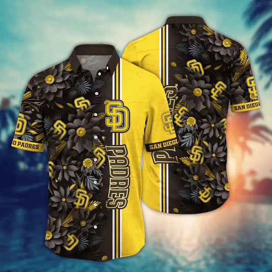 San Diego Padres MLB Flower Aloha Hawaiian Shirt 5, MLB Hawaiian Shirt Moonbestprint