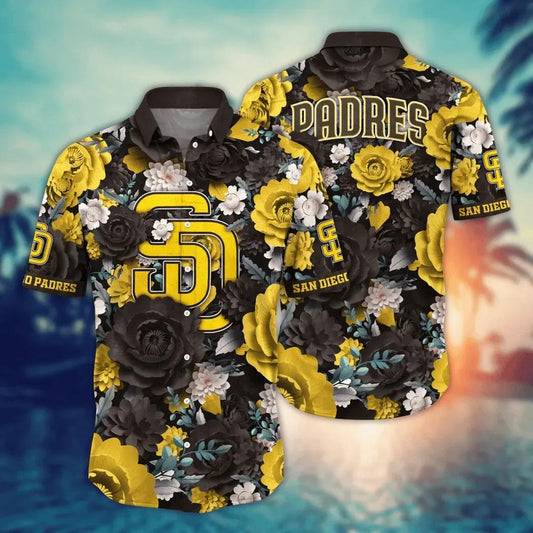 San Diego Padres MLB Flower Aloha Hawaiian Shirt 7, MLB Hawaiian Shirt Moonbestprint
