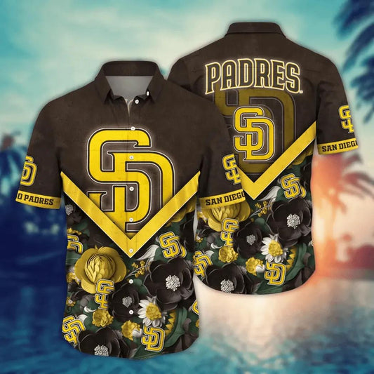 San Diego Padres MLB Flower Aloha Hawaiian Shirt 8, MLB Hawaiian Shirt Moonbestprint