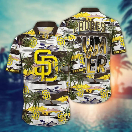 San Diego Padres MLB Flower Aloha Hawaiian Shirt 9, MLB Hawaiian Shirt Moonbestprint