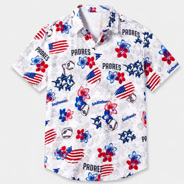 San Diego Padres Patriotic 2026 Hawaiian Shirt – Moonbestprint