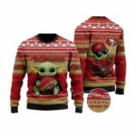 San Francisco 49Ers Christmas Ugly Christmas Sweater Baby Yoda – Moonbestprint