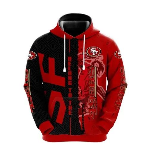 San Francisco 49ers 3D Hoodie 3, NFL Hoodie Moonbestprint
