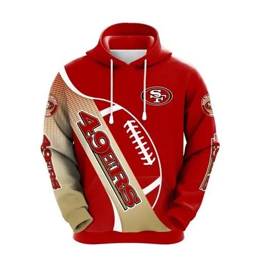 San Francisco 49ers 3D Hoodie 4, NFL Hoodie Moonbestprint