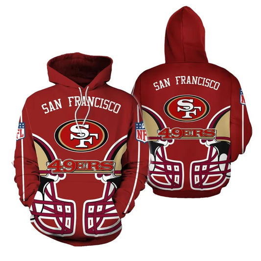 San Francisco 49ers 3D Hoodie 7, NFL Hoodie Moonbestprint