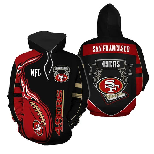 San Francisco 49ers 3D Hoodie 8, NFL Hoodie Moonbestprint