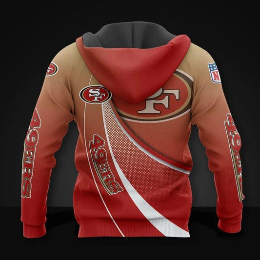 San Francisco 49ers All Over Print Hoodie, NFL Hoodie Moonbestprint