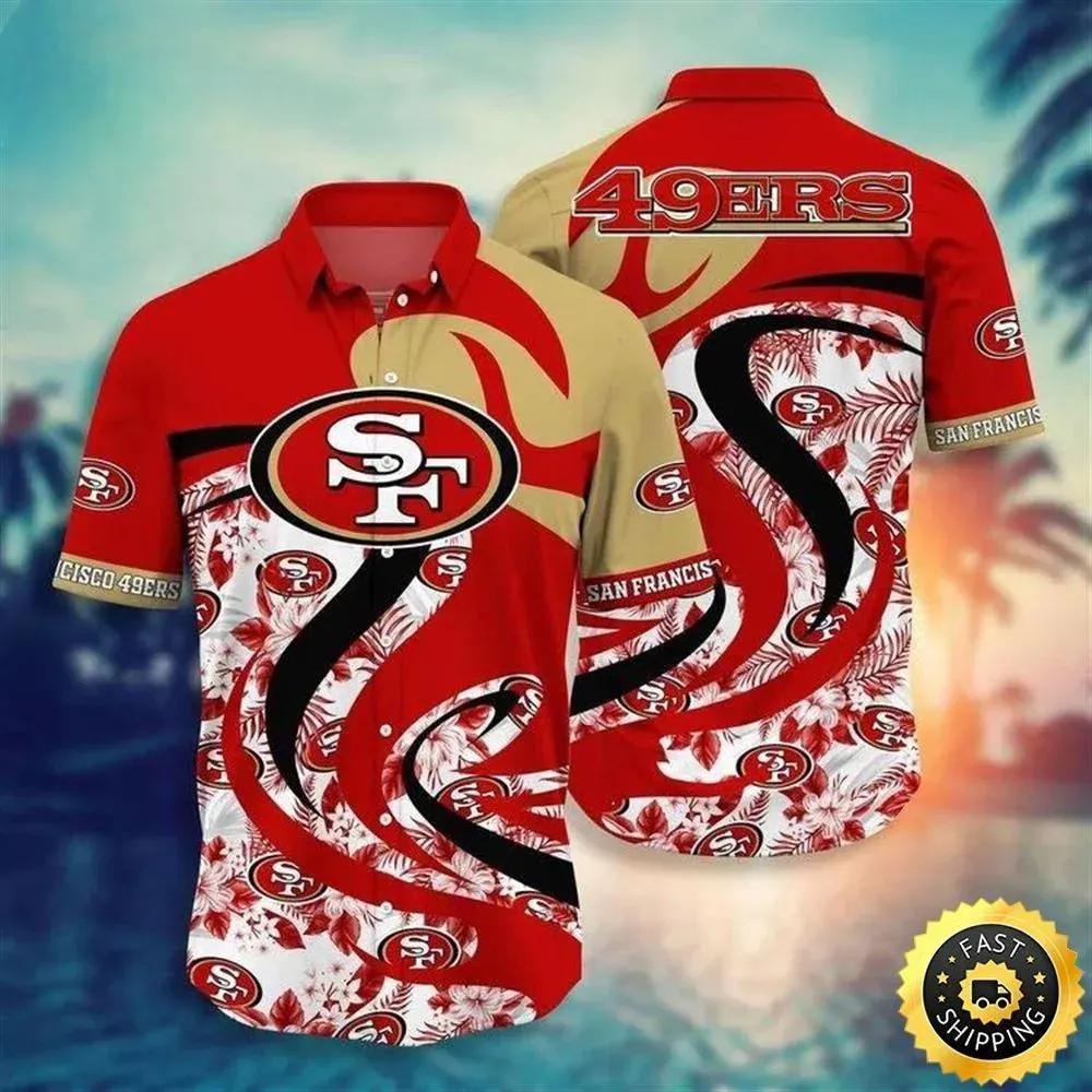 San Francisco 49ers Beachwear For Men Sport Hawaiian Shirt, NFL Hawaiian Shirt Moonbestprint
