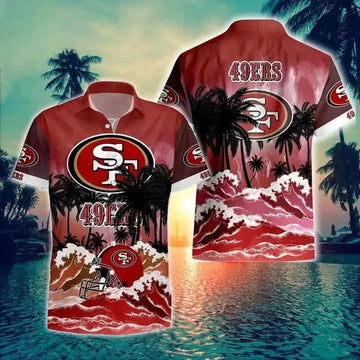 San Francisco 49ers Best Hawaiian Shirt Ever New Summer Floral Hawaiian Shirt, NFL Hawaiian Shirt Moonbestprint
