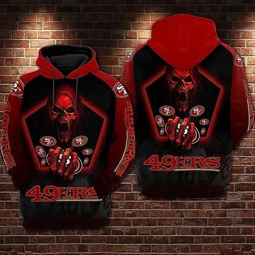 San Francisco 49ers Death 3D Hoodie, NFL Hoodie Moonbestprint