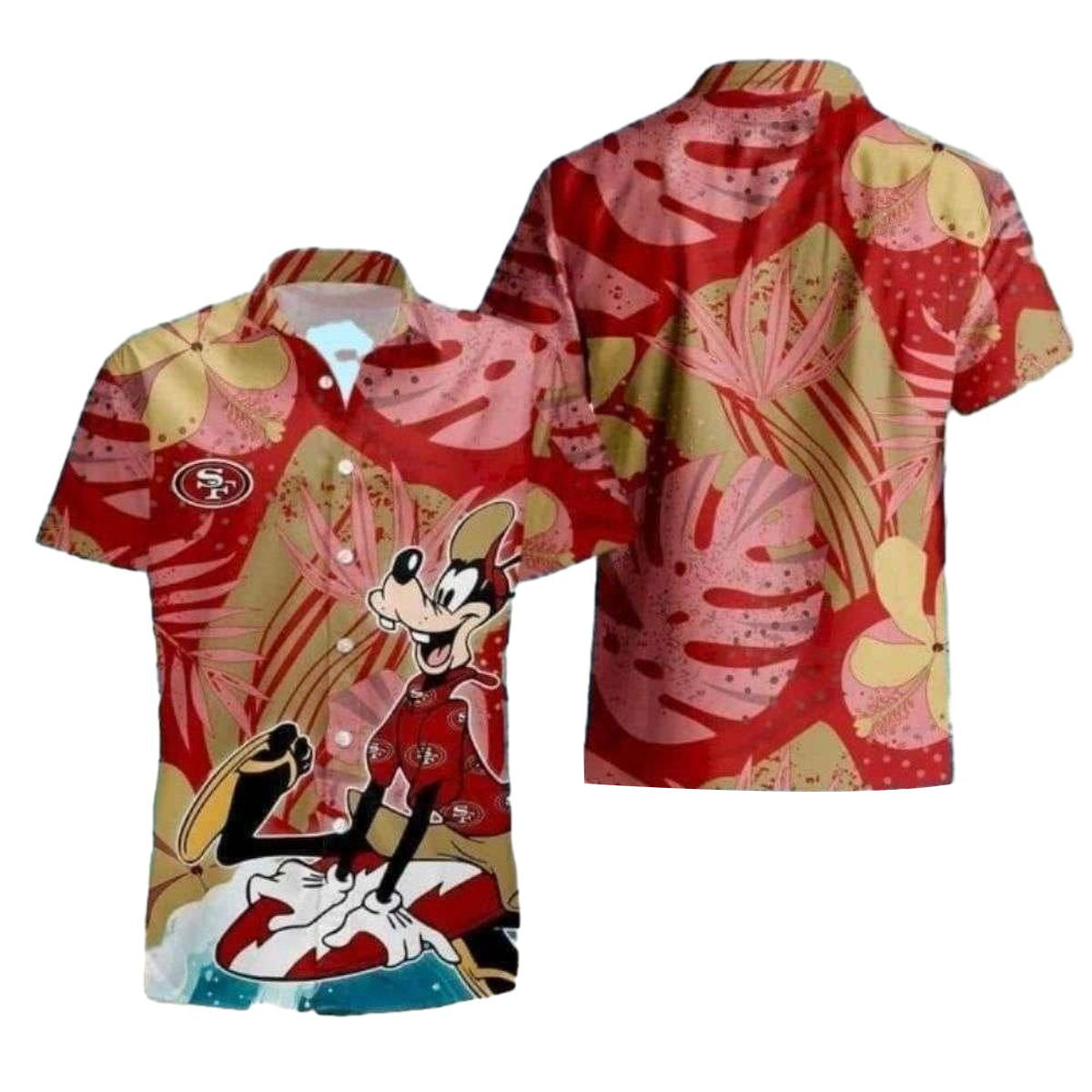 San Francisco 49ers Goofy Adventure Hawaiian Shirt - Moonbestprint