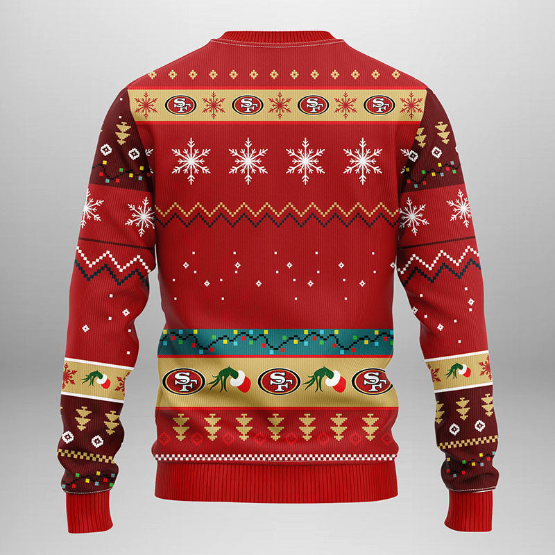 San Francisco 49ers Grinch Ugly Christmas Sweater Moonbestprint