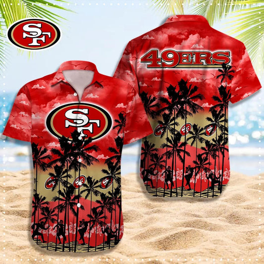 San Francisco 49ers Hawaiian Shirt, NFL Hawaiian Shirt Moonbestprint