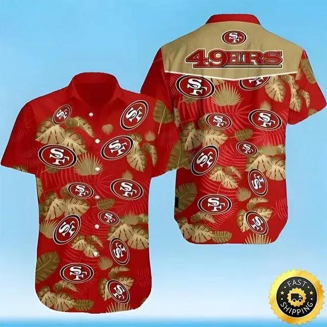 San Francisco 49ers Hawaiian Shirt Best Gift For Football Fans, NFL Hawaiian Shirt Moonbestprint