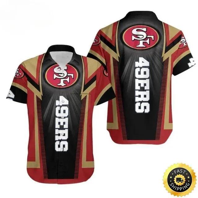 San Francisco 49ers Hawaiian Shirt Best Gift For Football Lovers, NFL Hawaiian Shirt Moonbestprint
