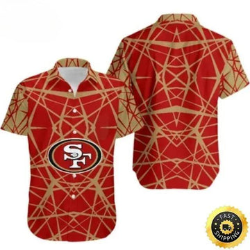 San Francisco 49ers Hawaiian Shirt For Football Fans, NFL Hawaiian Shirt Moonbestprint