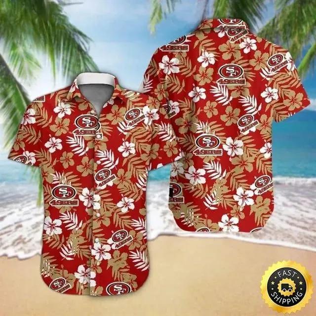 San Francisco 49ers Hawaiian Shirt Gift For Football Fans, NFL Hawaiian Shirt Moonbestprint