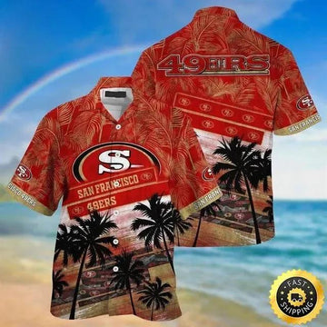 San Francisco 49ers Hawaiian Shirt Trendy Summer Gift, NFL Hawaiian Shirt Moonbestprint